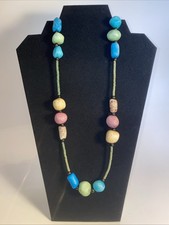 Colorful Bubblegum Beaded Necklace Heavy Statement Piece