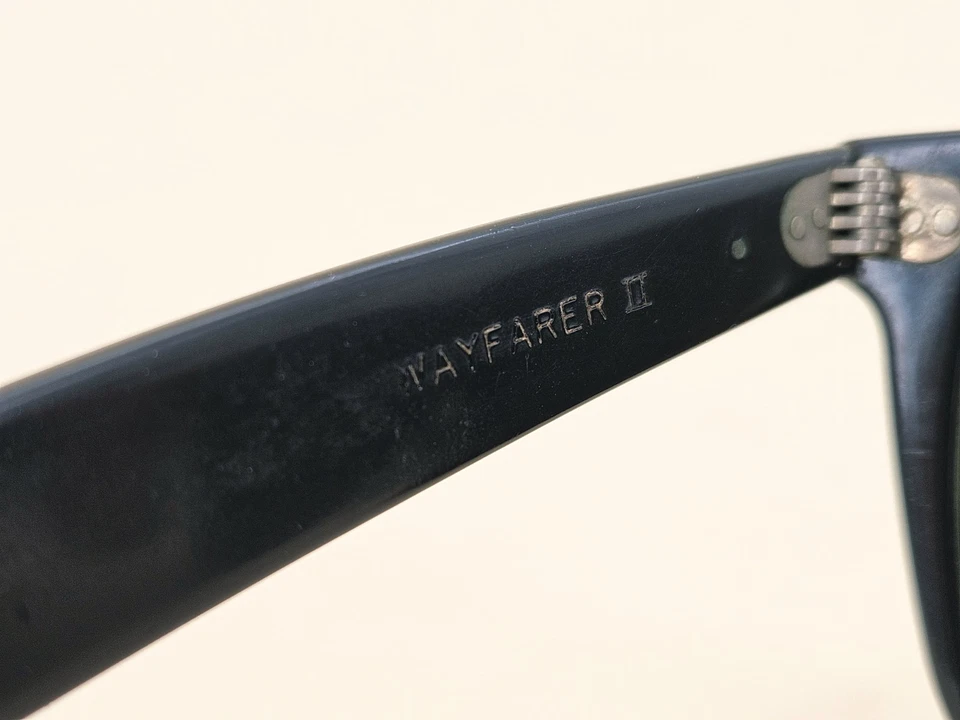 RARE Ray Ban Sunglasses B & L Wayfarer Vintage Rare Big Size - Photo 3/4