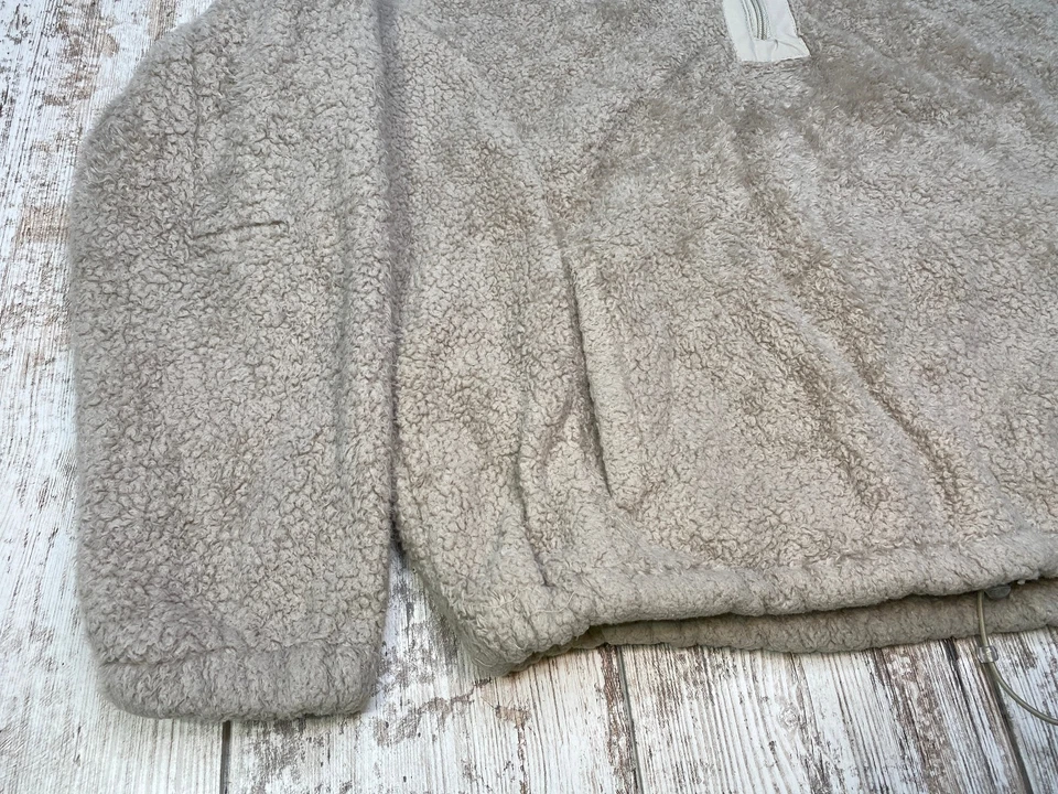 New Balance Jacket 1/4 Zip Pullover Womens XL Gray Fleece Sherpa Warm Outdoor - Image 3 of 4