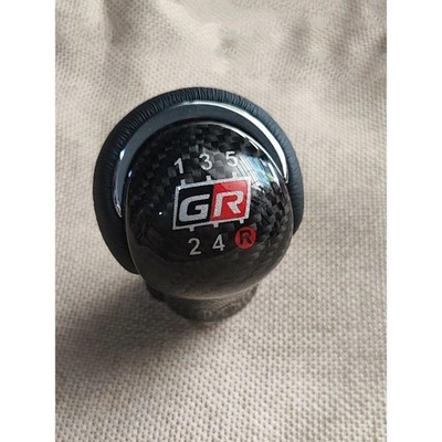FIT FOR TOYOTA HILUX REVO SRV M70 M80  CARBON FIBER GR SHIFT KNOB M/T  5 SPEED
