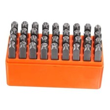36pcs Metal Stamping Kit 6mm Steel Uppercase Letter and Number Punch 1/4"