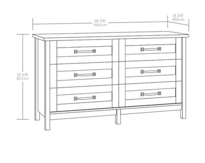 better homes and gardens modern farmhouse 6 drawer dresser Better Homes & Gardens Oaklee 6 Drawer Dresser, Charcoal Finish