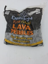 Margo Garden Products DFBLP2-20 Dragon Glass Lava Pebbles, 18 lb, Black