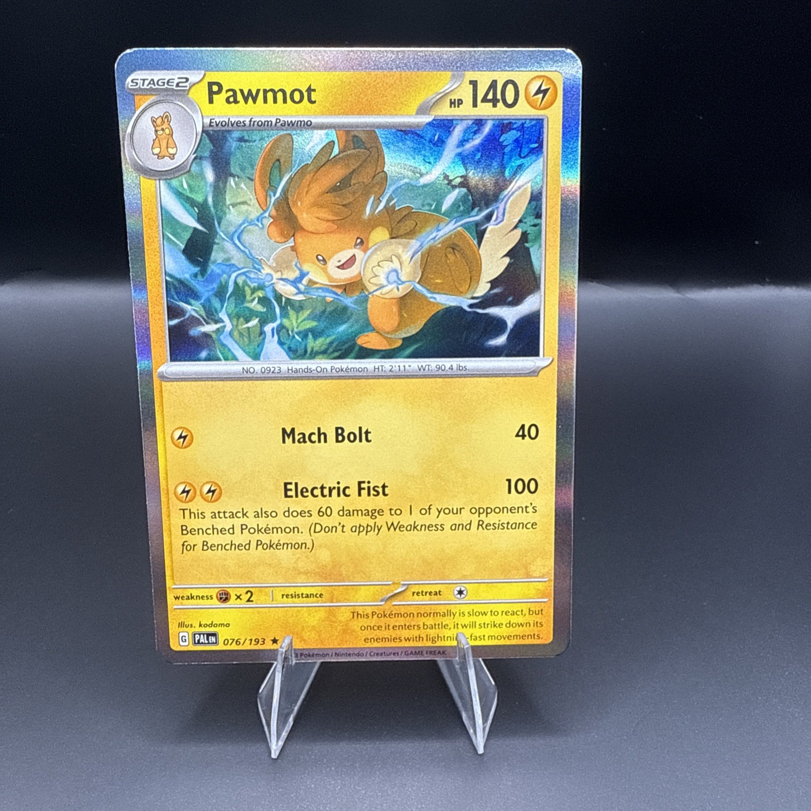 Pawmot 76/193 Rare Holo Pokemon TCG- NM
