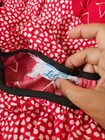 VTG 70s Liberty House LOLA HAWAIIAN COTTON ALOHA MUUMUU RED WHITE  sz medium — photo 8
