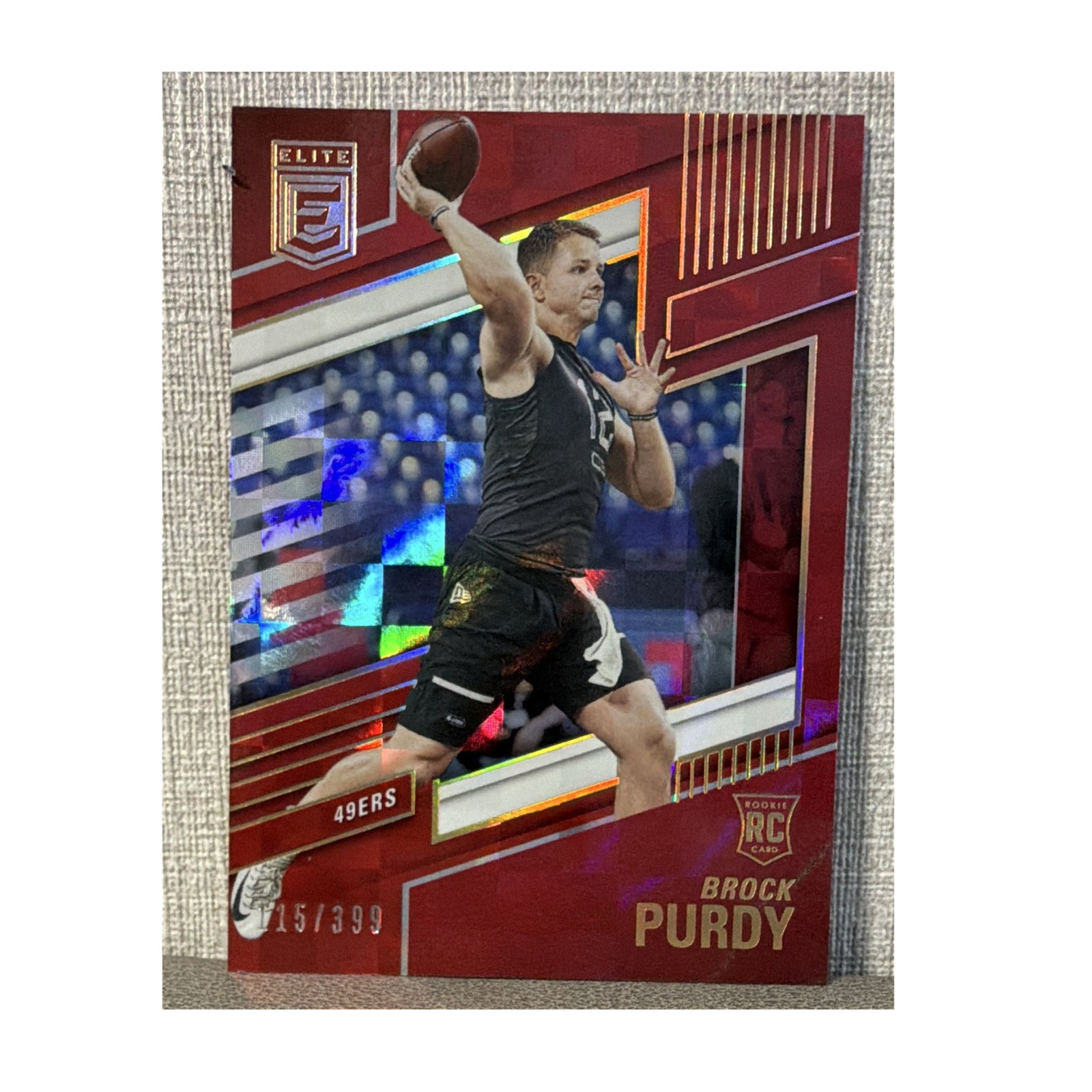 2022 Donruss Elite Brock Purdy RC Rookies #185 Red /399 49ers