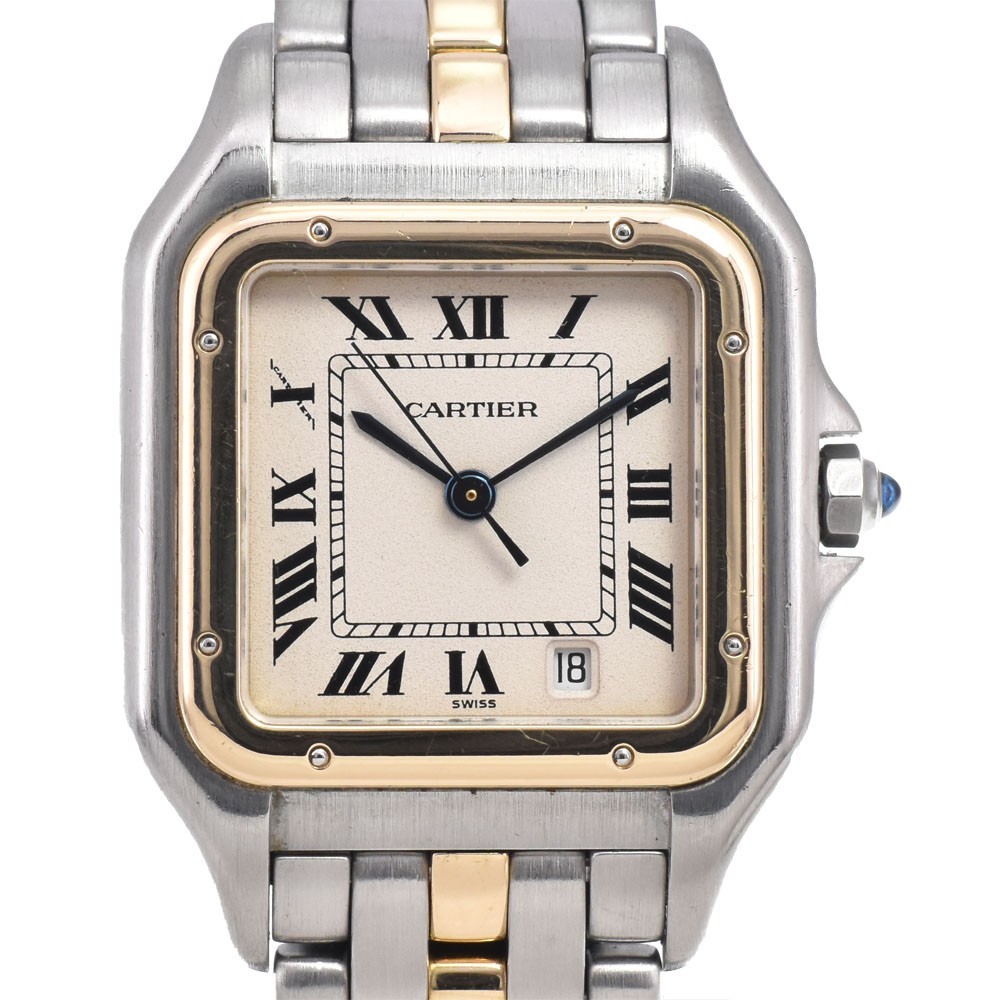 CARTIER PANTHERE MM 1 row W25028B5 Date Ivory Dial Quartz Unisex Watch D#149614