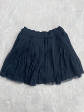 Abercrombie Fitch Pleated Mini Skirt Women's S Navy Y2K Preppy Vintage Swan