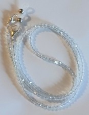 EYEGLASS CHAIN 27" CLEAR OPAL Beaded Holder Strap Reading Glasses iCandy