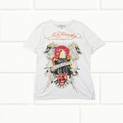 Ed Hardy by Christian Audigier Vintage 2000s Tattoo T-Shirt Damen Medium Baumwolle