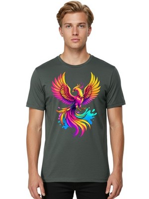 Phoenix-35 Mens Graphic Tee,100% Cotton,Casual Summer Wear