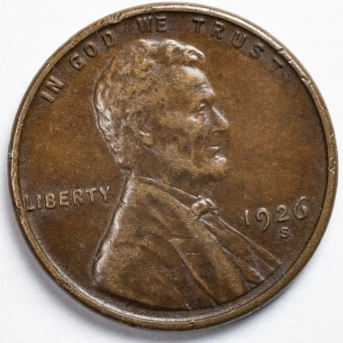 1926-S Lincoln Wheat Penny Cent Extremely Fine (XF) San Francisco Mint