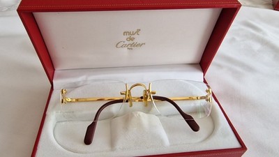 Cartier Capri Soho rahmenlose Vintage Brille/Sonnenbrille 140 mm Bügellänge