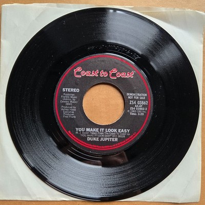 DUKE JUPITER You Make It Look Easy DJ PROMO  45 7'' Record Vinyl Records POP ROCK