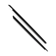 2PCS Front Door Window Belt Molding Weatherstrip Left and Right Compatible 