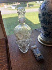 Skull Glass Bottle Decor With Skull Stopper Add LED Lights Skull Drinking