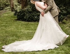 Beautiful White Wedding Dress, Size 12