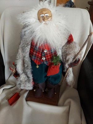 Jena Hall Paper Mache Old World Santa With Toy Sack 1127 Of 1500