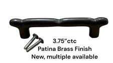 BALDWIN Cabinet Door Pull Twig 4724-065 Patina Brass Finish 3.75'' ctc Lot of 2