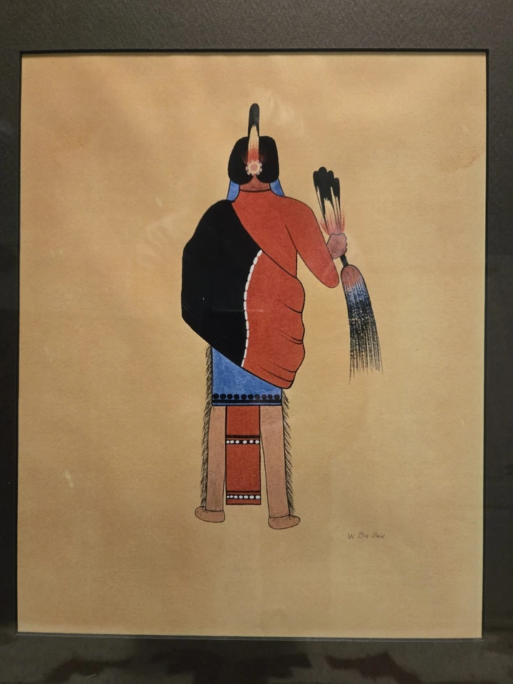 Arco grande Woodrow Wilson (woody), Kiowa 1914-1988 original Gouache sobre papel Foto 2 de 3