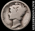 1919 Silver Mercury Dime-Scarce Better Date No Reserve #G9807