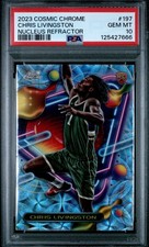 2023 TOPPS COSMIC CHROME NUCLEUS REFRACTOR #197 CHRIS LIVINGSTON PSA 10