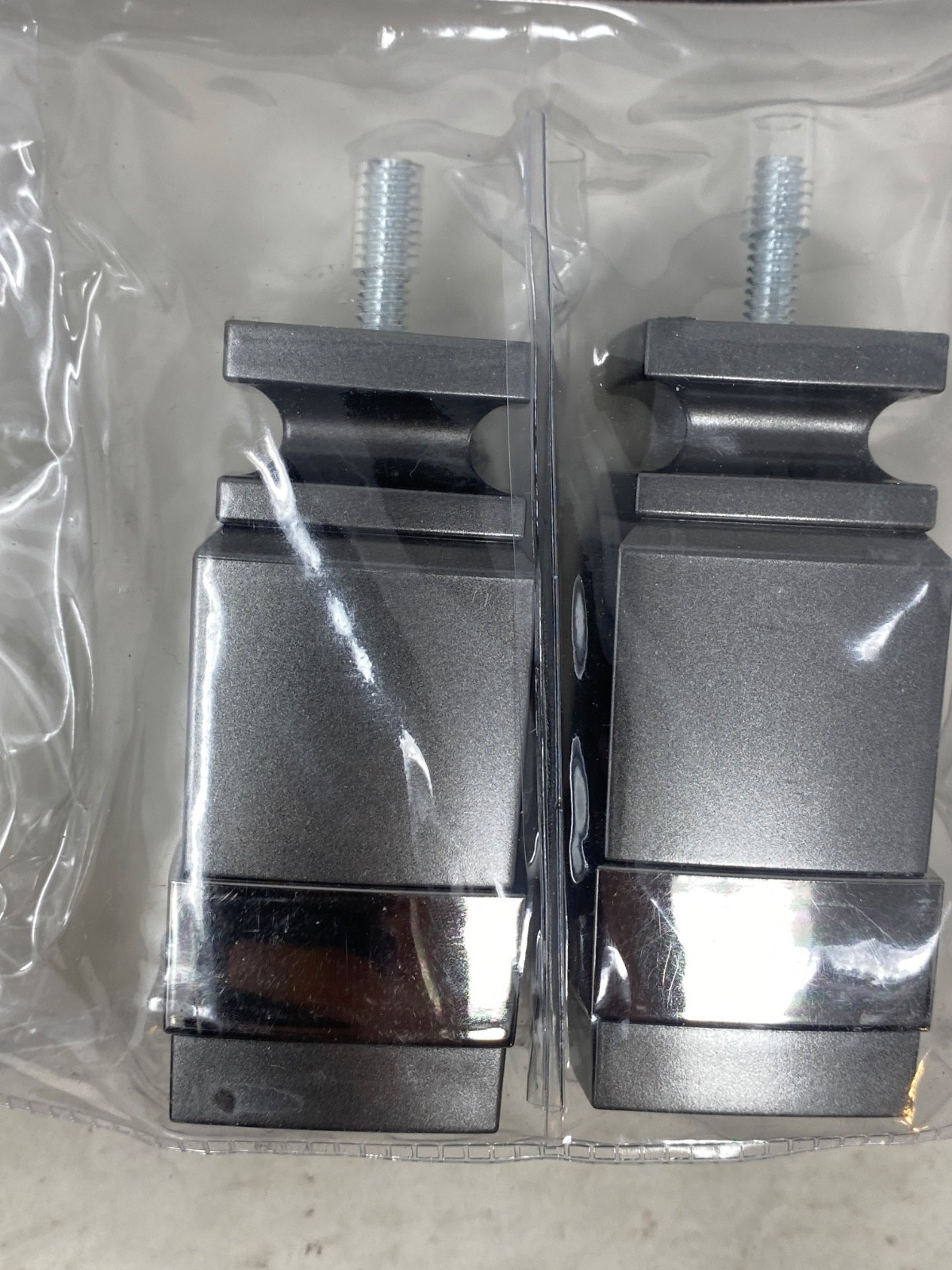 Cambria Premier Prism Curtain Rod Finials in Graphite Set of 2