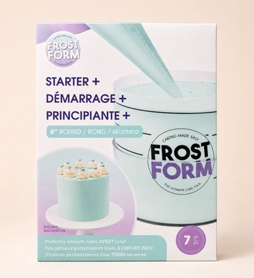 Frost Form 6'' Round Cake Starter Kit - 7pc Set for Smooth Cakes & Decorating NEW