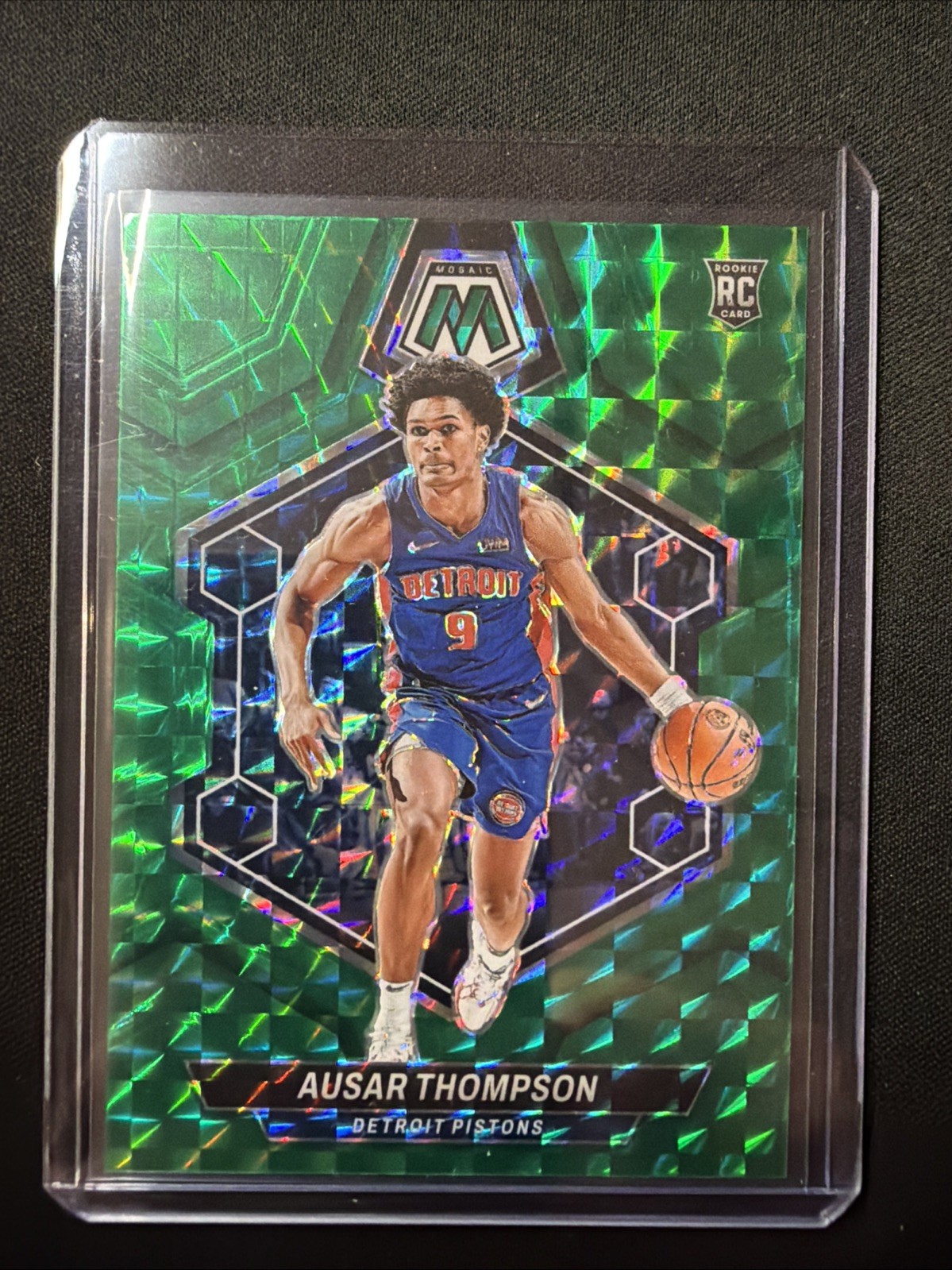 2023-24 Panini Mosaic - Rookies Ausar Thompson #226 Green Mosaic Prizm (RC)