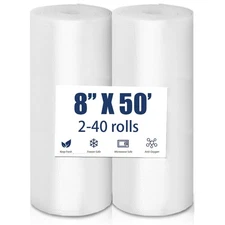 8"x50' Vacuum Sealer Bags Embossed 4 Mil Food Saver Magic Seal Storage BPA Free
