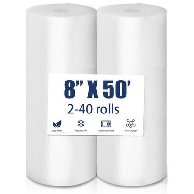 8''x50' Vacuum Sealer Bags Embossed 4 Mil Food Saver Magic Seal Storage BPA Free