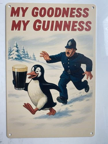 Guinness Beer Metal Sign - My Goodness My Guinness Retro Vintage Irish Stout