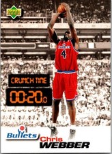 1997 Upper Deck Nestle Crunch Time #CT04 Chris Webber basketball card 8HHHH