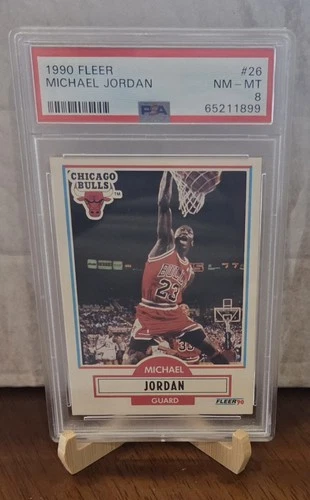 1990-91 Fleer - Michael Jordan #26 Black Line Above Biographical Information