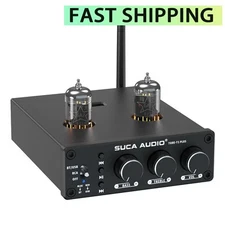 6A2 Vacuum Tube Preamplifier Bluetooth 5.0 Amplifier w/ Treble & Bass Adjustment