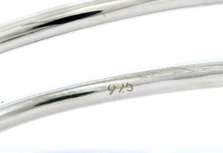 Solid Sterling Silver 925 Spiral Cuff Bracelet 27… - image 10