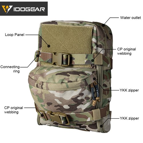 IDOGEAR Hydration Pack Hydration Backpack Assault Molle Pouch Mini Water Pouch - Picture 6 of 23