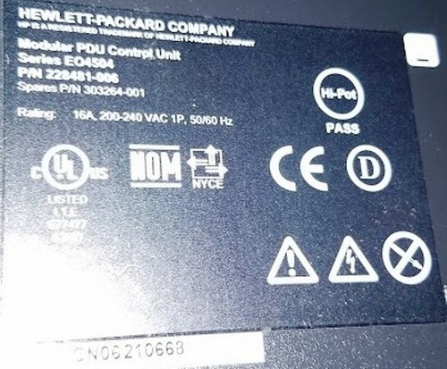 HP Modular C19 C20 PDU Control Unit Series EO4504 228481-006 417583-001 16A 2X8A - Picture 6 of 6