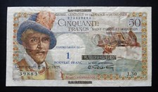 St Pierre et Miquelon - 1 NF / 50 Francs  "Belain d'Esnambuc" - 1960