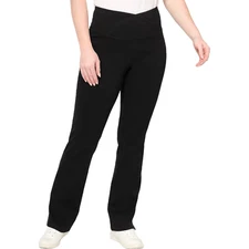 Women with Control Elite Prime Stretch Denim Flare Pants Noir