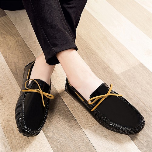 Mens Shiny Loafer Comfy Non Slip 