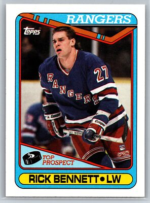 1990-91 Topps Rick Bennett Rookie New York Rangers RC #252 | eBay