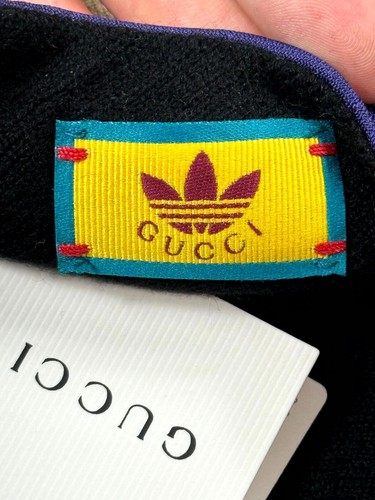 New Gucci x Adidas Trefoil GG Supreme Monogram Purple Unisex Beret Hat - Picture 7 of 12