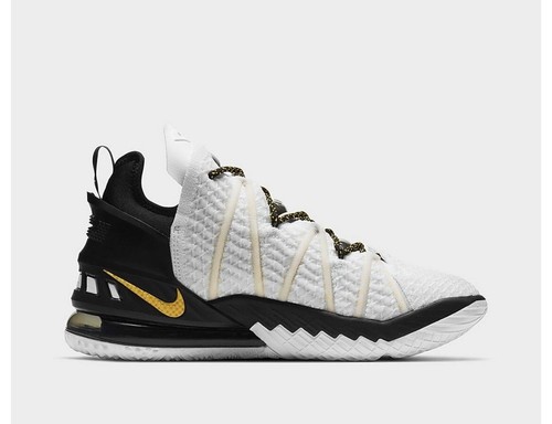 Nike LeBron 18 Lakers Home White Black 