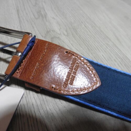 PETER MILLAR Mens 36 BELT SKULL IN ONE BONNET BLUE WOVEN LEATHER GOLF MS24A03 - Picture 3 of 11