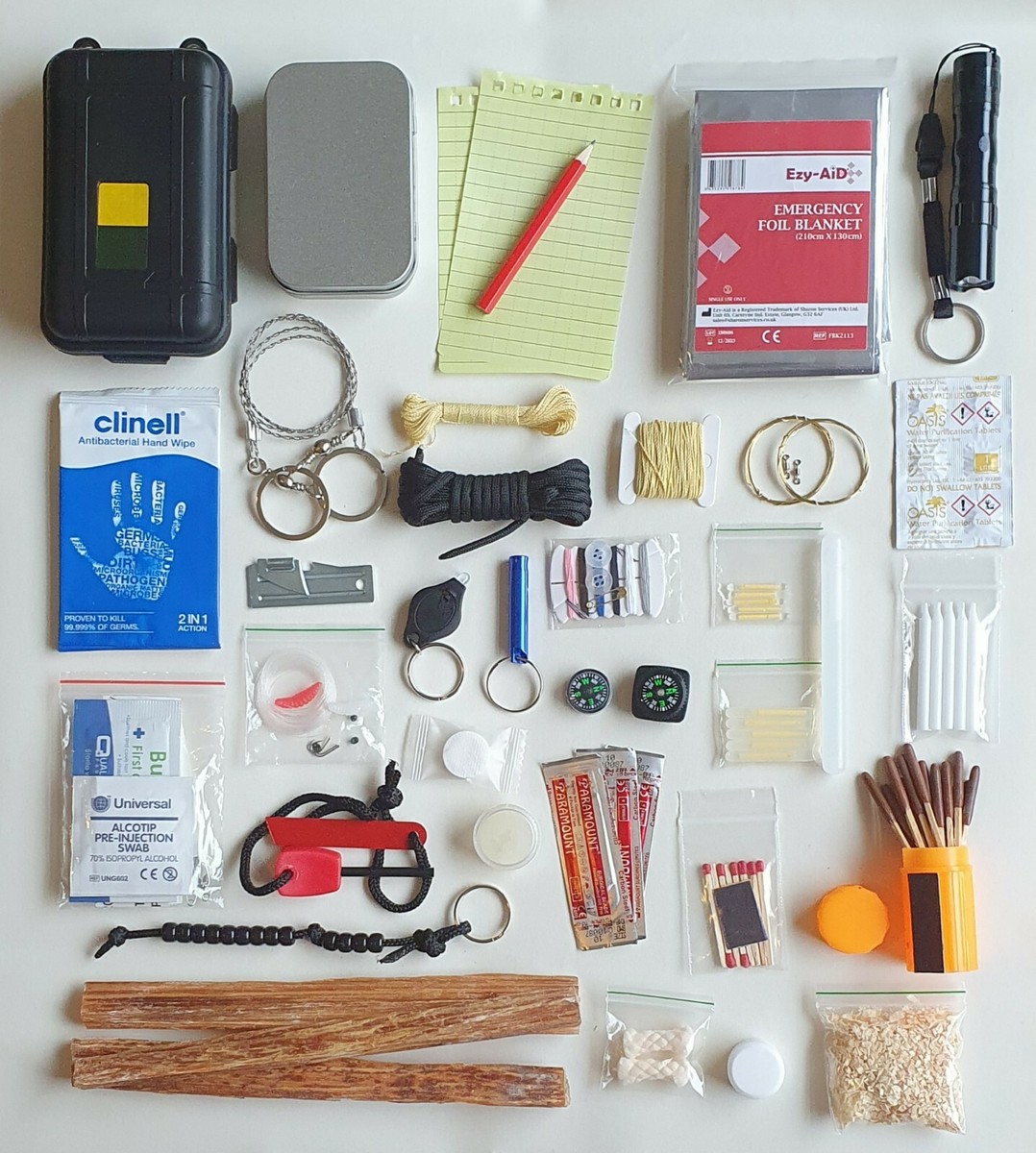 Emergency Survival Fire Starting Kit - Includes Magnesium Fire Starter, Fatwood & Candle (Made In USA)