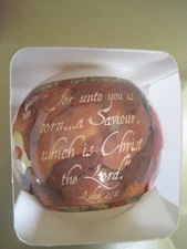 Dayspring Ornament Unto You Is Born A Savior Nativity