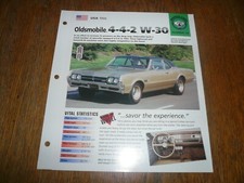 1966 Oldsmobile 4-4-2 W-30 UNIQUE IMP BROCHURE 