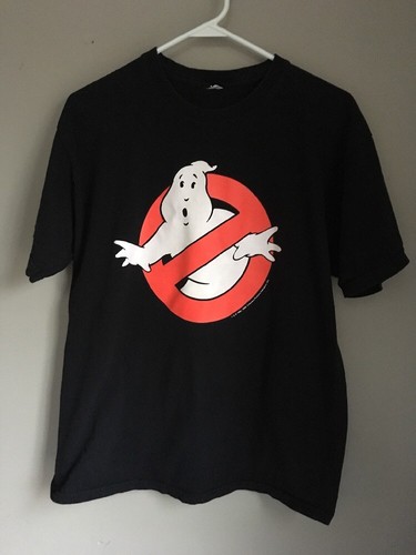 80s ghostbusters t-shirt black 1984-2009 missing tag sz l-xl