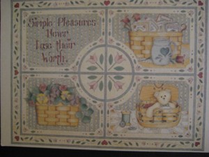 UNUSED vintage greeting card By D.J. Wood FRIENDSHIP Simple Pleasures Never Lose